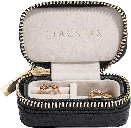 Stackers Schwarz Klein Reise Schmuckschatulle von Stackers