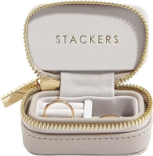 Stackers Taupe Klein Reise Schmuckschatulle von Stackers