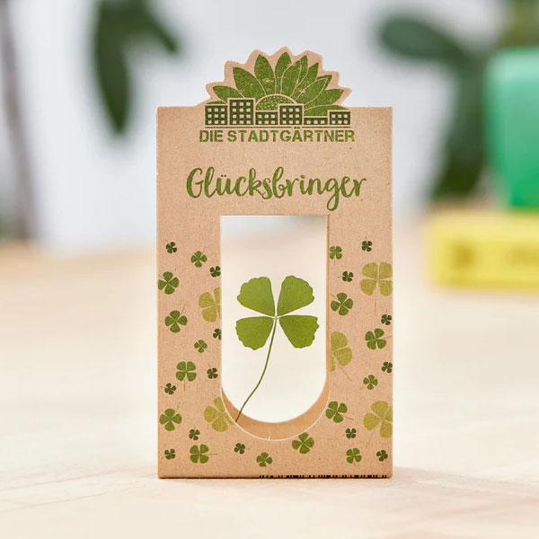 "Glücksbringer", Kleeblatt zwischen 2 Glasscheiben "Glücksbringer", Kleeblatt zwischen 2 Glasscheiben von Stadtgärtner