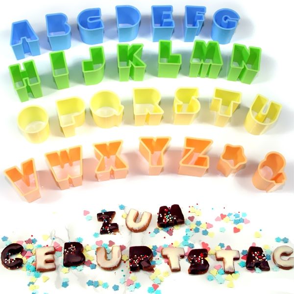 Alphabet Ausstecherset, gestalten Sie Ihre Mitteilung, 28-teilig Alphabet Ausstecherset, gestalten Sie Ihre Mitteilung, 28-teilig von Städter GmbH