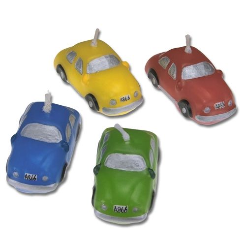 Auto Figurenkerzen für Ihre Cars-Mottotorte, 4 Stück pro Packung, 4cm von Städter GmbH