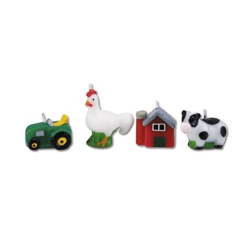 Tortenkerzen Bauernhof-Tiere im 4er-Set, ca. 4cm, Traktor, Kuh,Huhn... Tortenkerzen Bauernhof-Tiere im 4er-Set, ca. 4cm, Traktor, Kuh,Huhn... von Städter GmbH