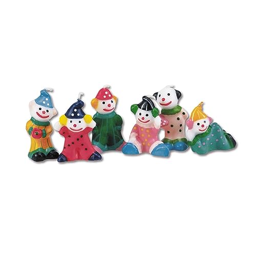 Städter Clowns Kerzen, Parafin, Mehrfarbig, 3,5-5 cm von Staedter