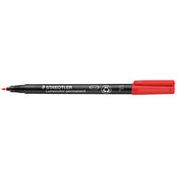 10 STAEDTLER Lumocolor Folienstifte rot 0,6 mm permanent von Staedtler