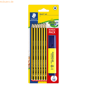 Staedtler Bleistift Noris Big Pack HB 12x Noris 120 + 1x Textmarker ge von Staedtler