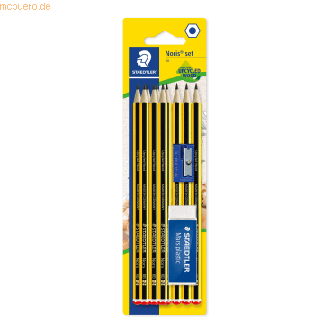 10 x Staedtler Bleistift Noris HB 10 Stück + Spitzer + Radierer gelb/s 10 x Staedtler Bleistift Noris HB 10 Stück + Spitzer + Radierer gelb/s von Staedtler