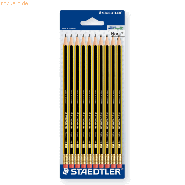 10 x Staedtler Bleistift Noris HB mit Radiertip VE=10 Stück 10 x Staedtler Bleistift Noris HB mit Radiertip VE=10 Stück von Staedtler