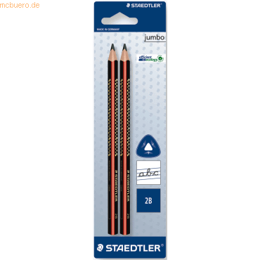 10 x Staedtler Bleistift Tricki Dicki 2B 2 Stück auf Blisterkarte von Staedtler