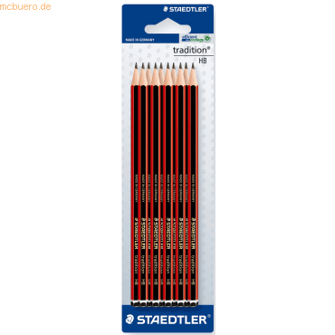 10 x Staedtler Bleistift tradition HB schwarz/rot VE=10 Stück 10 x Staedtler Bleistift tradition HB schwarz/rot VE=10 Stück von Staedtler