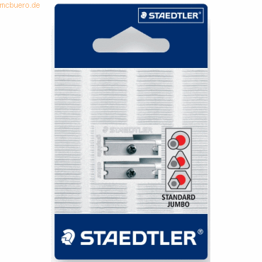 10 x Staedtler Doppelspitzer Metall Keilform silber von Staedtler