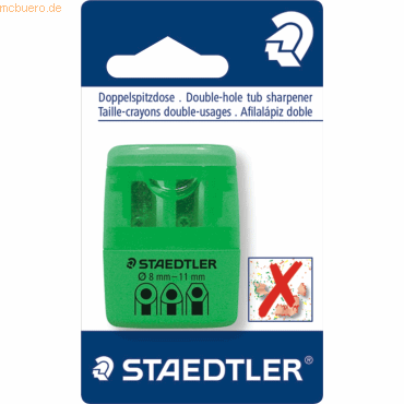 10 x Staedtler Dosenspitzer doppelt Kunststoff neon grün 10 x Staedtler Dosenspitzer doppelt Kunststoff neon grün von Staedtler