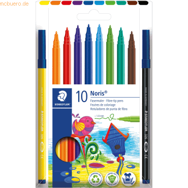 Staedtler Fasermaler Noris 326 ca. 1,0mm VE=10 Farben von Staedtler