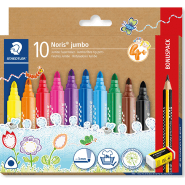 10 x Staedtler Fasermaler Noris jumbo Etui 10 Stück 10 x Staedtler Fasermaler Noris jumbo Etui 10 Stück von Staedtler