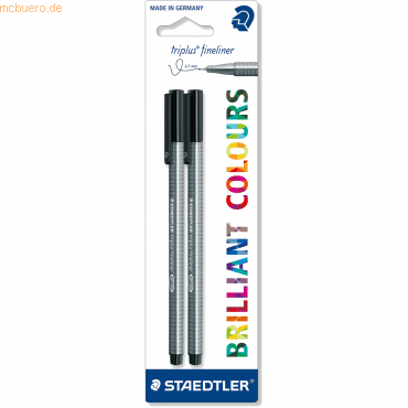 10 x Staedtler Feinschreiber triplus fineliner 0,3mm schwarz 2 Stück 10 x Staedtler Feinschreiber triplus fineliner 0,3mm schwarz 2 Stück von Staedtler