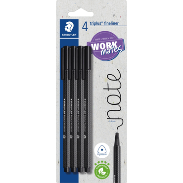 10 x Staedtler Fineliner triplus rPP schwarz 4 Stück 10 x Staedtler Fineliner triplus rPP schwarz 4 Stück von Staedtler