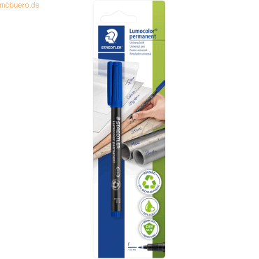 Staedtler Folienstift Lumocolor F 0,6mm permanent blau von Staedtler