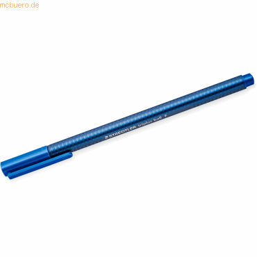 10 x Staedtler Kugelschreiber triplus ball Kappenmodell F blau von Staedtler