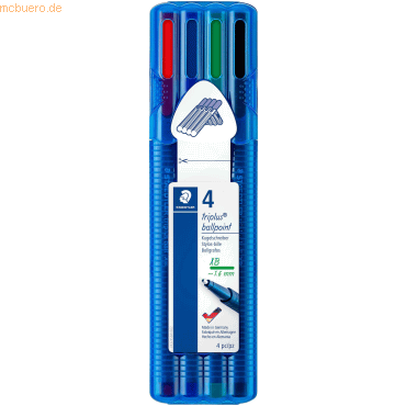10 x Staedtler Kugelschreiber triplus ball Kappenmodell XB VE=4 Farben 10 x Staedtler Kugelschreiber triplus ball Kappenmodell XB VE=4 Farben von Staedtler