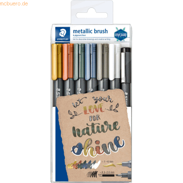 Staedtler Layoutmarker 8321 Metallic brush ca. 1-6mm VE=6 Farben von Staedtler