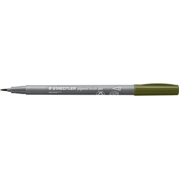 10 x Staedtler Pigment brush pen oliv dunkel von Staedtler