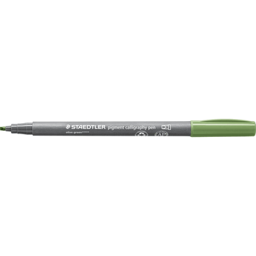 10 x Staedtler Pigment calligraphy pen olivgrün von Staedtler