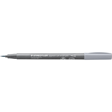 10 x Staedtler Pigment soft brush pen kaltgrau hell 10 x Staedtler Pigment soft brush pen kaltgrau hell von Staedtler