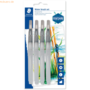 12 x Staedtler Aquarellpinsel S/M/L/BK VE=4 Stück von Staedtler