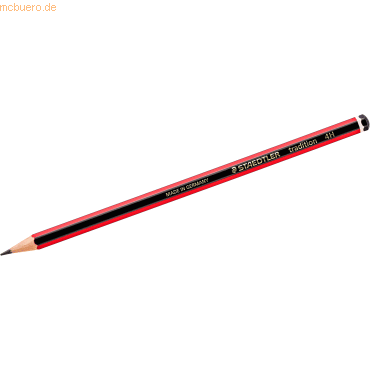 12 x Staedtler Bleistift tradition 4H schwarz-rot von Staedtler