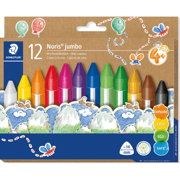 12 x Staedtler Wachsmalkreide Noris jumbo 12x14mm 12 x Staedtler Wachsmalkreide Noris jumbo 12x14mm von Staedtler