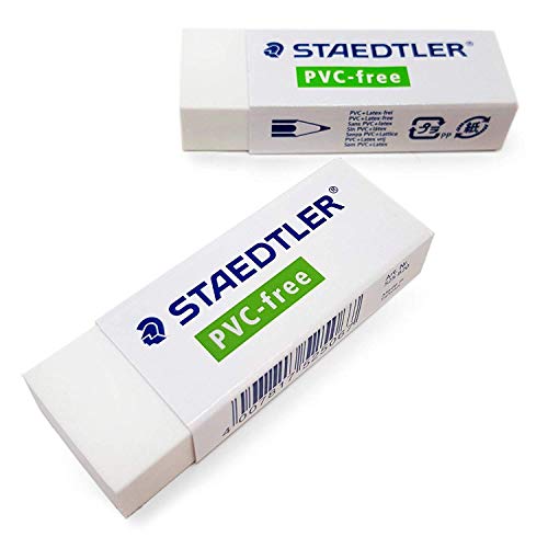 2 x Staedtler Radiergummi – PVC/Latex frei – PREMIUM QUALITÄT – 525 B20 von Staedtler