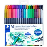 36 STAEDTLER 3001 Brush-Pens farbsortiert von Staedtler