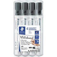 STAEDTLER 351WP4-9X Whiteboard-Marker schwarz 2,0 mm, 4 St. von Staedtler