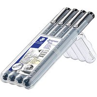 STAEDTLER pigment liner 308 Fineliner schwarz 0,1 + 0,3 + 0,5 + 0,7 mm, 4 St. STAEDTLER pigment liner 308 Fineliner schwarz 0,1 + 0,3 + 0,5 + 0,7 mm, 4 St. von Staedtler