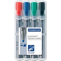 STAEDTLER Lumocolor Flipchart-Marker farbsortiert 2,0 - 5,0 mm, 4 St. von Staedtler