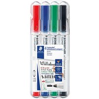 STAEDTLER compact Whiteboard-Marker farbsortiert 1,0 - 2,0 mm, 4 St. von Staedtler