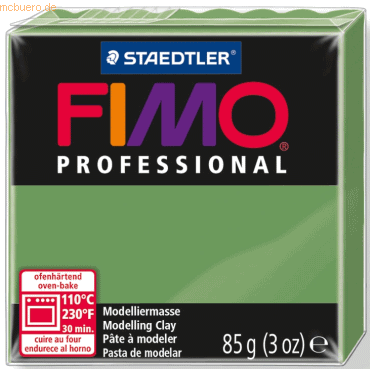 4 x Staedtler Modelliermasse Fimo Professional blattgrün 85g von Staedtler