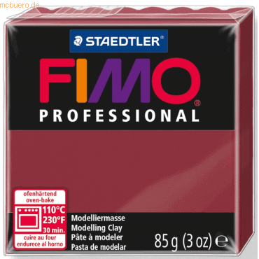 4 x Staedtler Modelliermasse Fimo Professional bordeaux 85g 4 x Staedtler Modelliermasse Fimo Professional bordeaux 85g von Staedtler