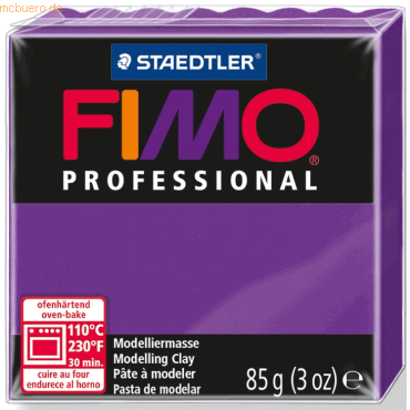 4 x Staedtler Modelliermasse Fimo Professional lila 85g von Staedtler