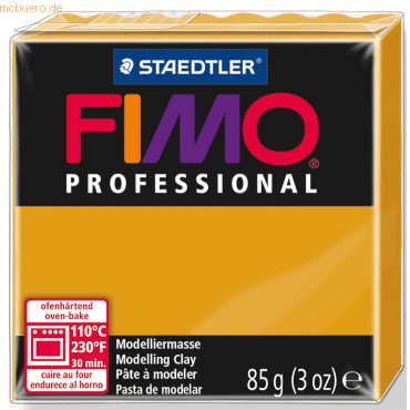 4 x Staedtler Modelliermasse Fimo professional ocker 85g 4 x Staedtler Modelliermasse Fimo professional ocker 85g von Staedtler