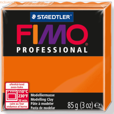 4 x Staedtler Modelliermasse Fimo professional orange 85g von Staedtler