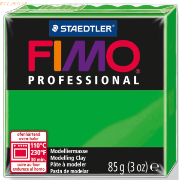 4 x Staedtler Modelliermasse Fimo professional saftgrün 85g 4 x Staedtler Modelliermasse Fimo professional saftgrün 85g von Staedtler