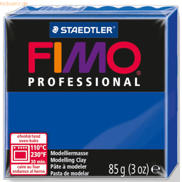 4 x Staedtler Modelliermasse Fimo professional ultramarin 85g von Staedtler
