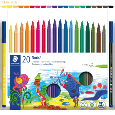 Staedtler Fasermaler Noris 326 ca. 1,0mm VE=20 Farben Staedtler Fasermaler Noris 326 ca. 1,0mm VE=20 Farben von Staedtler