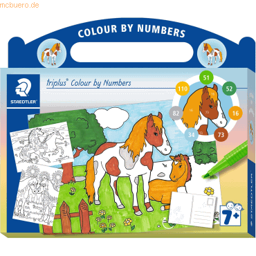 5 x Staedtler Malset triplus colour Malen nach Zahlen Pferd von Staedtler