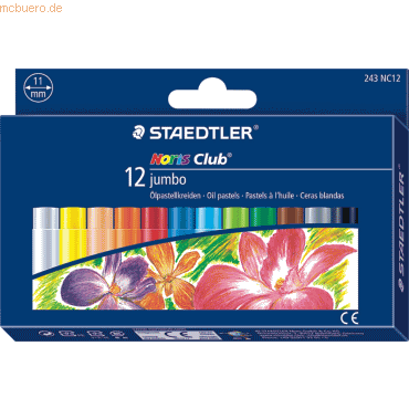 10 x Staedtler Ölpastellkreide Noris Club jumbo 12-er Etui von Staedtler