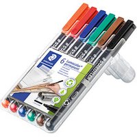 STAEDTLER Lumocolor® Folienstifte-Set farbsortiert permanent 6 St. von Staedtler