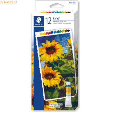 Staedtler Acrylfarbkasten Tuben karat 12 Farben a 12ml Staedtler Acrylfarbkasten Tuben karat 12 Farben a 12ml von Staedtler