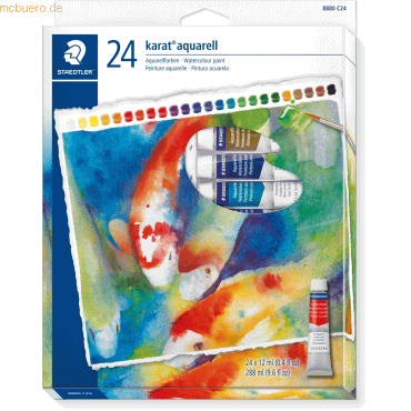 Staedtler Aquarellfarbkasten karat aquarell 24 Farben a12ml von Staedtler