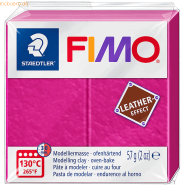 Staedtler Modelliermasse Fimo Kunststoff 57g leather-effekt beere von Staedtler