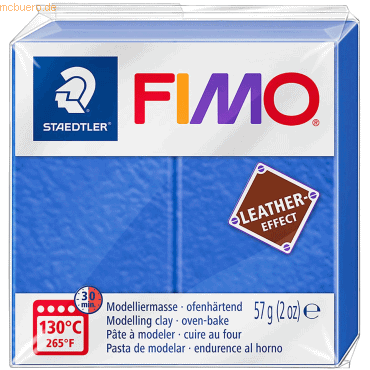 Staedtler Modelliermasse Fimo Kunststoff 57g leather-effekt indigo von Staedtler